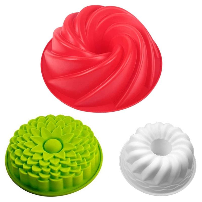 Assadeira de Silicone Molde de Bolo Antiaderente Design em Espiral