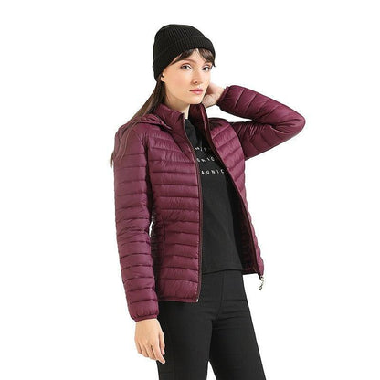 Jaqueta Puffer com Capuz para Mulheres: Conforto e Estilo em um Casaco Acolchoado - Loja Universo 4V