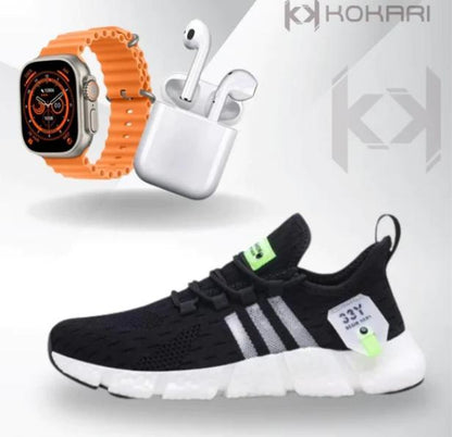 New 11 Kit IWO ULTRA Série 8 + Tênis Tenis Pro + Fone Bluetooth Airdots: Tecnologia e Estilo em um Único Pacote - Loja Universo 4V