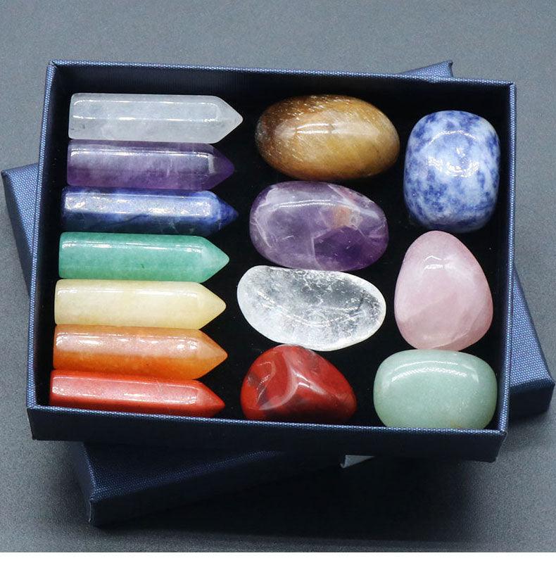 Kit de Pedras Energéticas dos 7 Chakras: Equilíbrio e Harmonia em um Conjunto - Loja Universo 4V