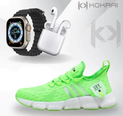 New 11 Kit IWO ULTRA Série 8 + Tênis Tenis Pro + Fone Bluetooth Airdots: Tecnologia e Estilo em um Único Pacote - Loja Universo 4V