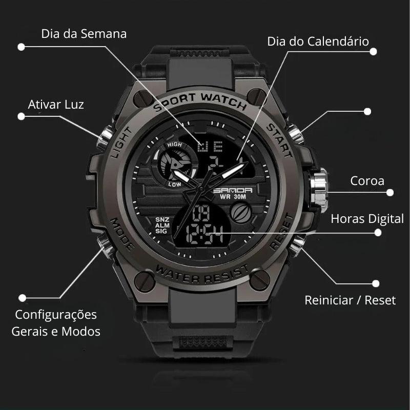 Relógio Ultra Fusion: Tecnologia de Ponta, Design Futurista, Múltiplas Funcionalidades - Loja Universo 4V