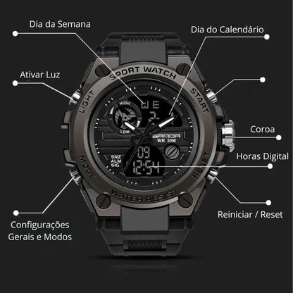 Relógio Ultra Fusion: Tecnologia de Ponta, Design Futurista, Múltiplas Funcionalidades - Loja Universo 4V