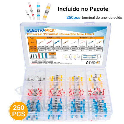 Conectores de Fio de Vedação de Solda à Prova D'água: Segurança Garantida em Qualquer Quantidade - Loja Universo 4V