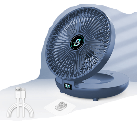 Ventilador Portátil Dobrável: Refresque-se em qualquer lugar com este acessório compacto e conveniente, perfeito para viagens e dias quentes!