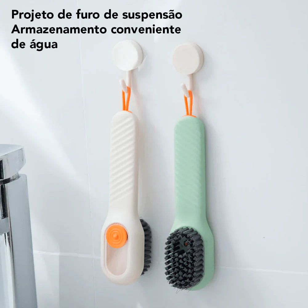 Escova de Sapato Multifuncional com Dispensador: Limpeza Eficiente e Prática em um só Produto - Loja Universo 4V