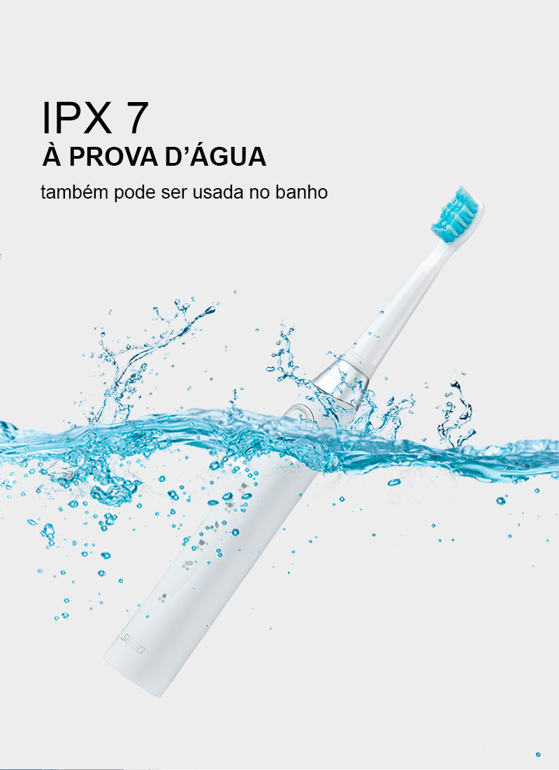 Escova de Dentes Elétrica Recarregável Sonic Travel: Limpeza Conveniente com Cabeças de Substituição para Adultos