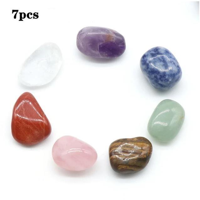 Kit de Pedras Energéticas dos 7 Chakras: Equilíbrio e Harmonia em um Conjunto - Loja Universo 4V